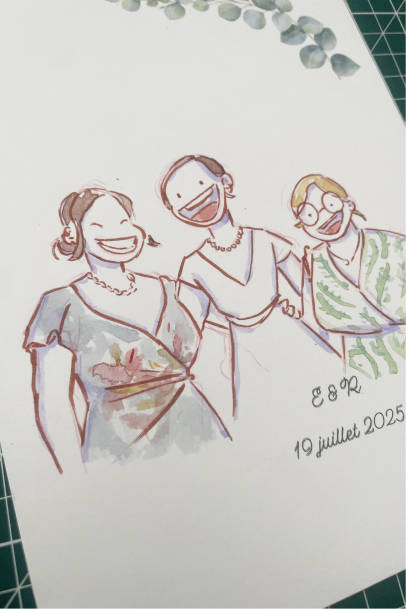 Illustration wedding Mariage Sacripan Nathan Russe