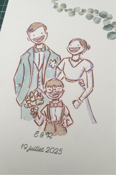 Illustration wedding Mariage Sacripan Nathan Russe