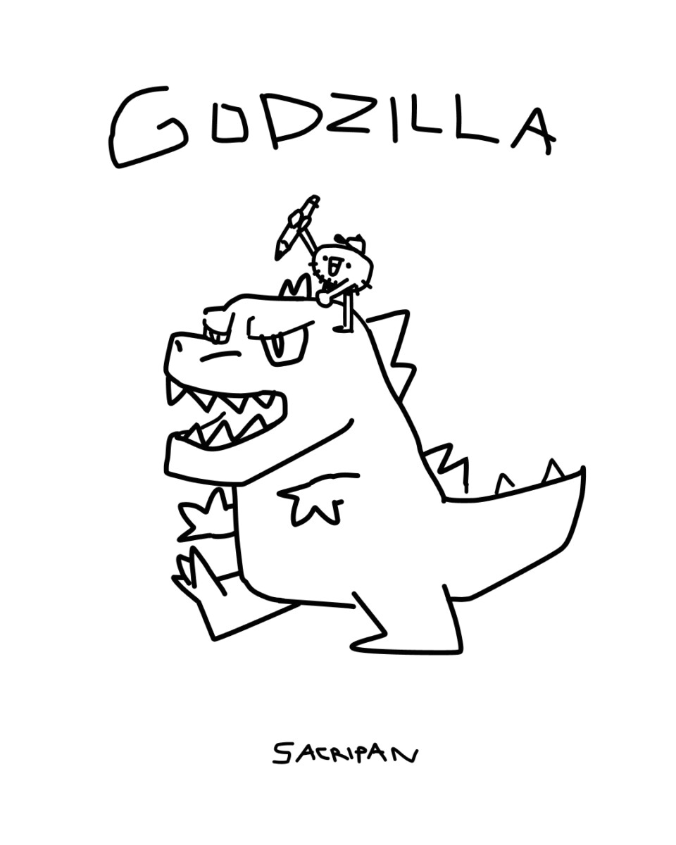 godizilla sacripan illustration illustrateur prestation nathan russe