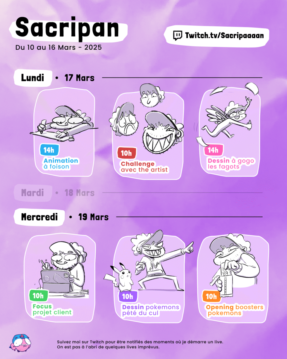 sacripan da Sacripan Graphic design prestation illustration Russe Nathan