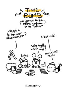 l'indécis time bomb Nathan Russe Sacripan illustration