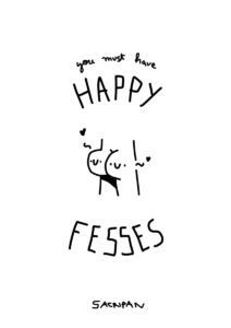 illu happy fesse Nathan Russe Sacripan Illustration