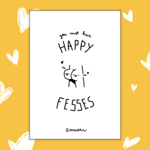 Happy fesses illustration