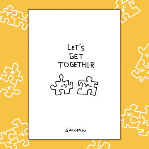 let's get together illustration sacripan